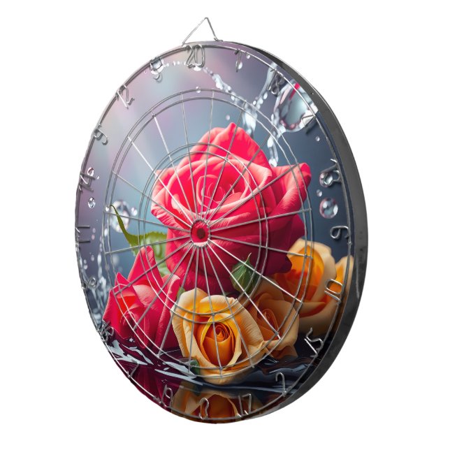 Rosen für den Eleganten   Dartscheibe (Vorderseite rechts)