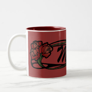 Rosen für Mama-Tasse Zweifarbige Tasse