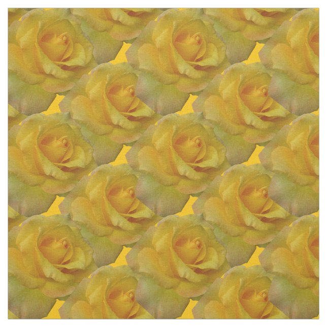 Rosen-Gewebe-Gelb-Rosen-Gewebe-GoldBlumen-Gewebe Stoff (Muster)