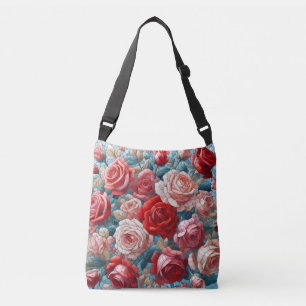 Rosen Glasmalerei-Design Handtasche