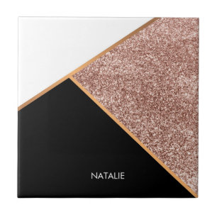 Rosen-Glitzer geometrisch Fliese