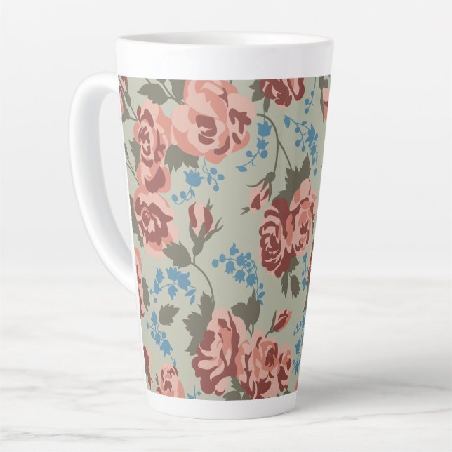 Rosen & Glockenblumen Milchtasse (Linke Ecke)