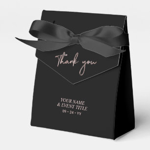 Rosen gold Black Brush Script Party Vielen Dank fü Geschenkschachtel