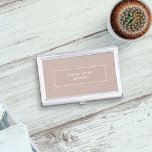 Rosen Gold Blush Imitate Leather Business Card Fal Visitenkarten Dose<br><div class="desc">Ein zartes,  rosa Leder in zartem Rosa sieht aus wie eine Visitenkarte (natürlich nicht echtes Leder - es ist ein bedruckter Effekt). Fügen Sie einfach Ihren Namen hinzu</div>
