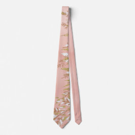 Rosen Gold Blush Pink Aquarellbinde Krawatte