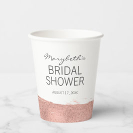 Rosen Gold Brushstroke Brautparty Paper Cup Pappbecher