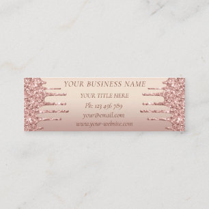 Rosen Gold Business Card Benutzerdefinierte Textin Mini Visitenkarte