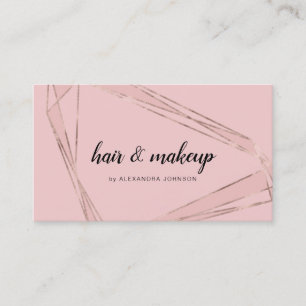 Rosen-Gold - errötet rosa geometrisches Visitenkarte