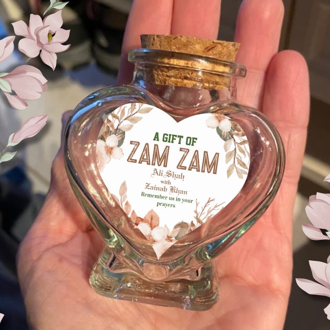 Rosen Gold Floral Zam Zam Herz-Aufkleber (Von Creator hochgeladen)