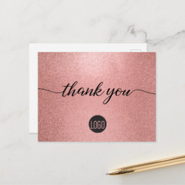 Rosen Gold Glitzer Kleine Unternehmen Kunde Postkarte