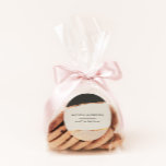 Rosen gold Glitzer Schwarz Rosa Moderne Runder Aufkleber<br><div class="desc">Moderne preisgünstige Rose Gold Effekt Schwarz,  Rosa und natürliche Visitenkarten.</div>