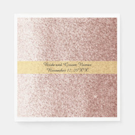Rosen Gold Imitate Glitzer Gold Band Serviette