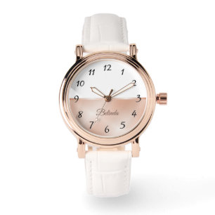 Rosen Gold Name Minimalistisch Armbanduhr