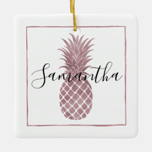 Rosen-Gold punktiert Ananas Keramikornament