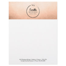 Rosen-Gold und Herz-kundengerechter Briefkopf