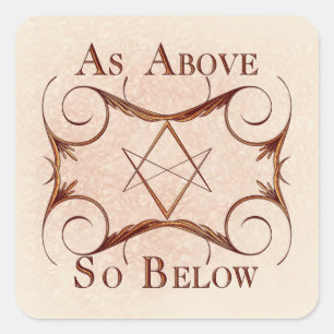 Rosen-Gold Unicursal Quadratischer Aufkleber