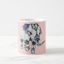 Rosen-Gold verschönerte Elefant-Tasse