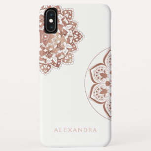 Rosen-Goldfolieindischer Mandala-Monogramm-Name Case-Mate iPhone Hülle