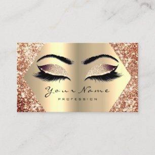 Rosen-GoldGlitzer-Make-up peitscht Visitenkarte