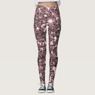 Rosen-GoldImitat-Glitzer-Glitzern Leggings