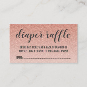 Rosen-GoldImitat-Glitzer Ombre Windelraffle-Karte Begleitkarte