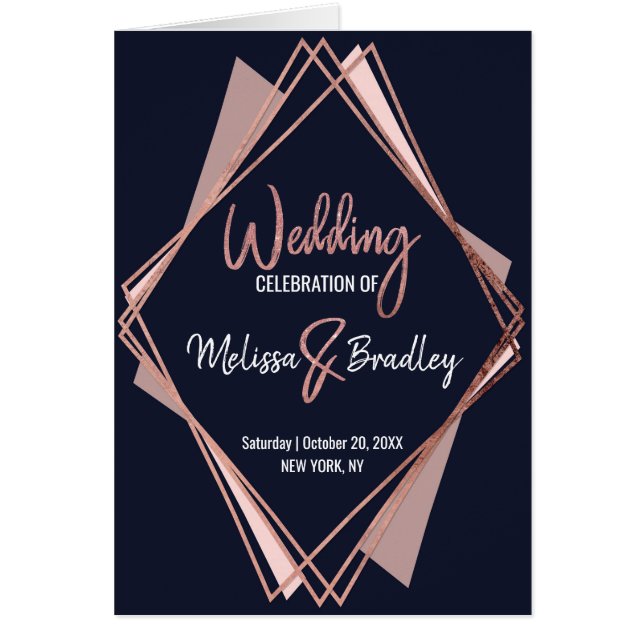 Rosen-Goldmarine-Blau-malvenfarbene geometrische (Vorne)