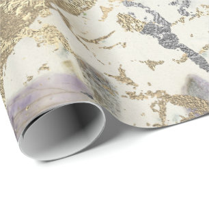 Rosen-Goldmarmor-Pfirsich erröten graue Hütte Geschenkpapier