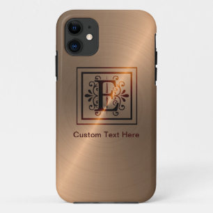 Rosen-Goldmonogramm E Case-Mate iPhone Hülle
