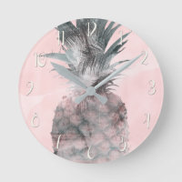 Rosen-Goldrosa-tropischer Sommer-Ananas-Zauber