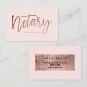 Rosen-Goldtypographie des Notars erröten elegante Visitenkarte