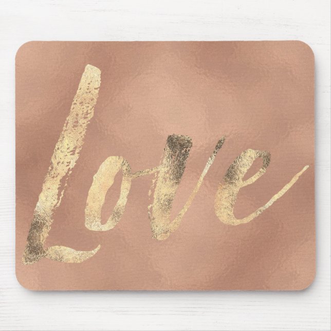 Rosen-Goldzauber-Liebe Mousepad (Vorne)