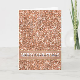 Rosen-Goldzauber-Weihnachten Feiertagskarte