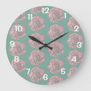 Rosen Große Wanduhr