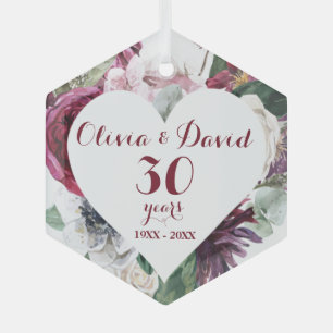 Rosen Grün 30. Jubiläums Keramik-Ornament Ornament Aus Glas