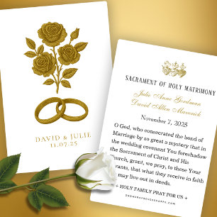 Rosen & Hochzeitsringe Katholisches Gebetsandenken