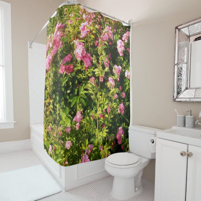 Rosen in Blüte Duschvorhang (Beispiel)