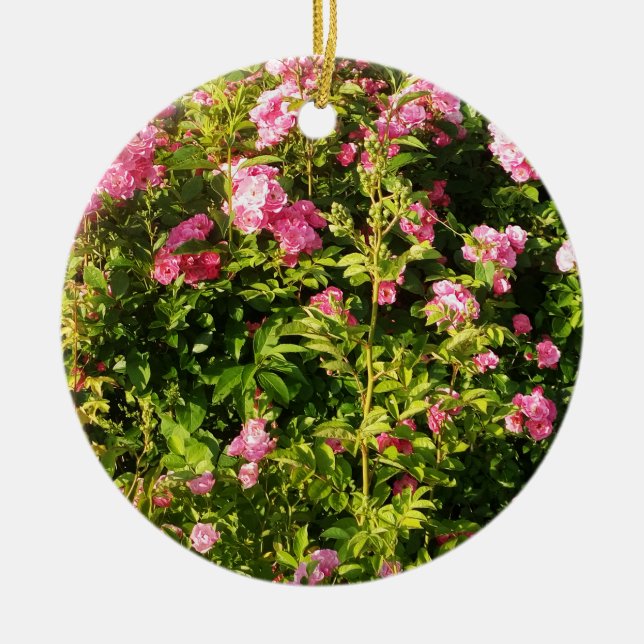 Rosen in Blüte Keramik Ornament (Vorne)