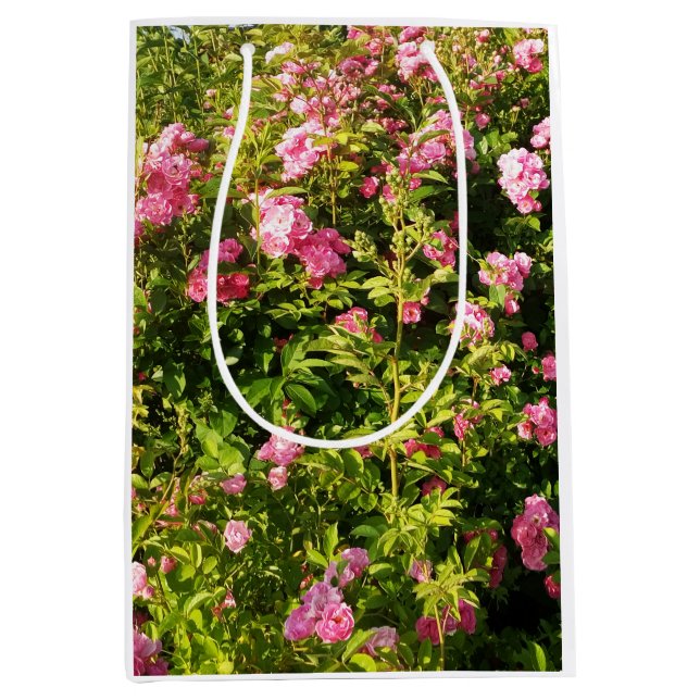 Rosen in Blüte Mittlere Geschenktüte (Vorderseite)