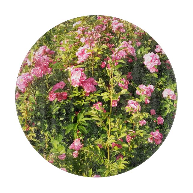 Rosen in Blüte Schneidebrett (Vorderseite)