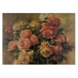 Rosen in einer Vase von Pierre Renoir Schneidebrett