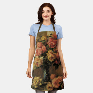Rosen in einer Vase von Pierre Renoir, Vintage Fin Schürze