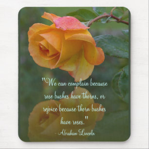 Rosen-Inspirational Lincoln-Zitat Mousepad
