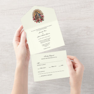 Rosen Katholische Hochzeit Unserer Lieben Frau von All In One Einladung