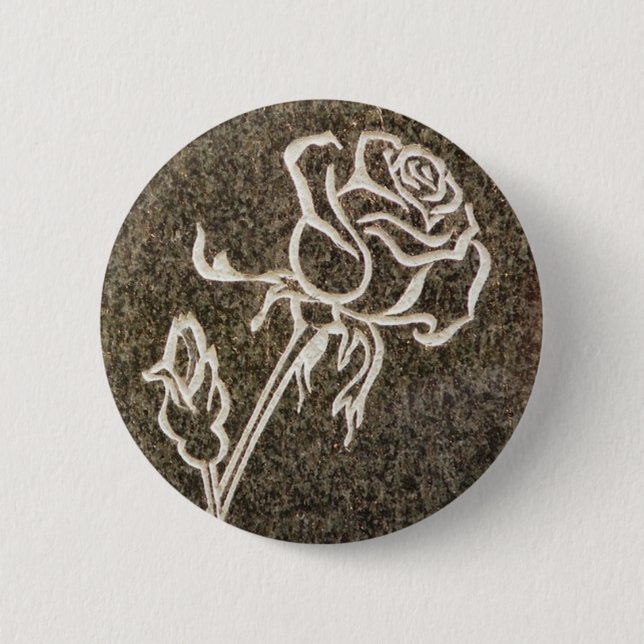Rosen-Knopf des Valentines Tages Button (Vorderseite)