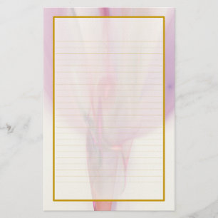 Rosen-Knospe in einem gezeichneten Briefpapier des