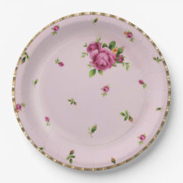 Rosen-Knospen-China-Prinzessin Party Paper Plates Pappteller