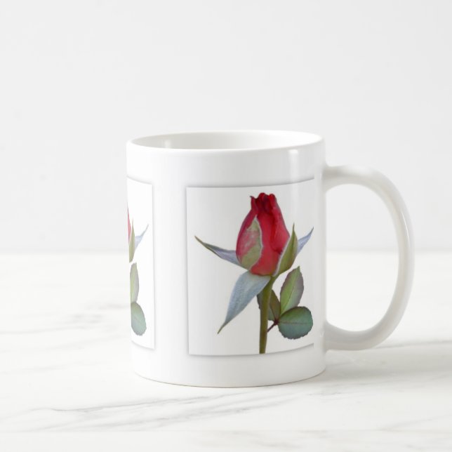 Rosen-Knospen-Platten Kaffeetasse (Rechts)