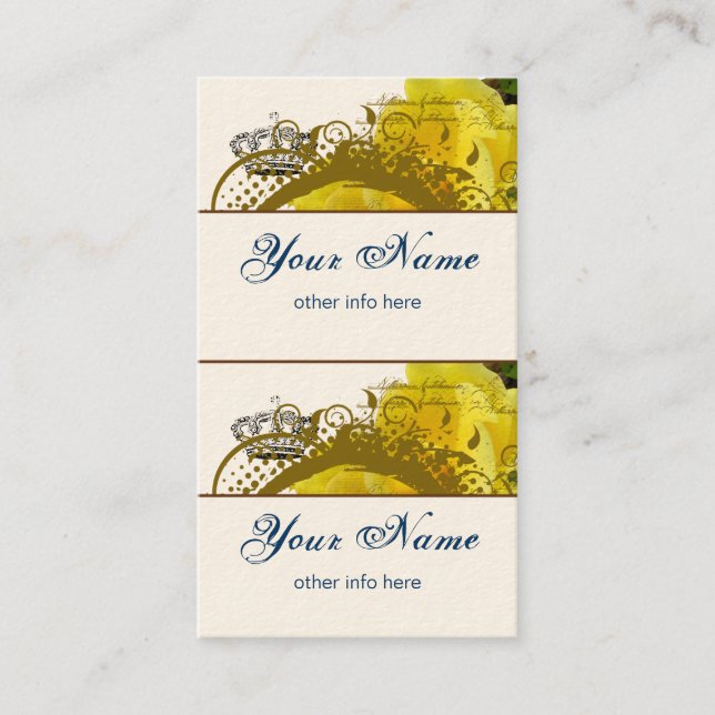 Rosen, Krone, Wirbel u. Visitenkarte (Vorderseite)