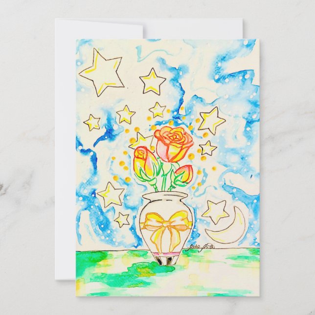 Rosen Kunst Einladung (Vorderseite)