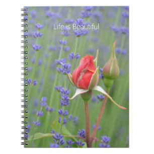 Rosen Lavendel Floral (meine Fotografie) Notizblock